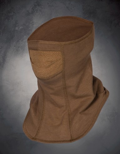A full set of military apparel includes headgear like this fire resistant Neck Gaiter